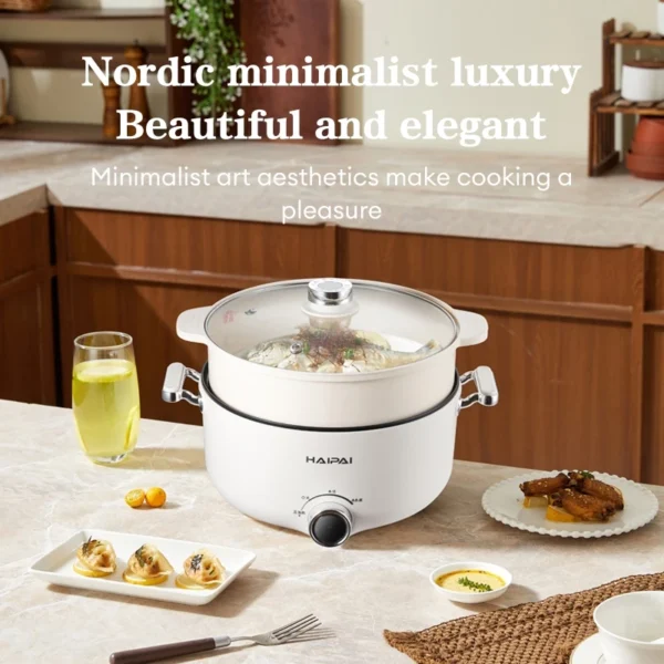 HAIPAI 4L Multifunctional Electric Cooker with Steaming and Boiling Functions