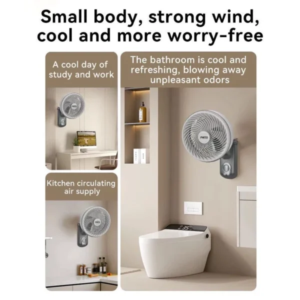 12" Wall Fan Silent Air Circulation