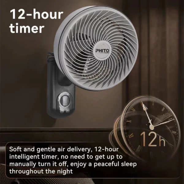 12" Wall Fan Silent Air Circulation